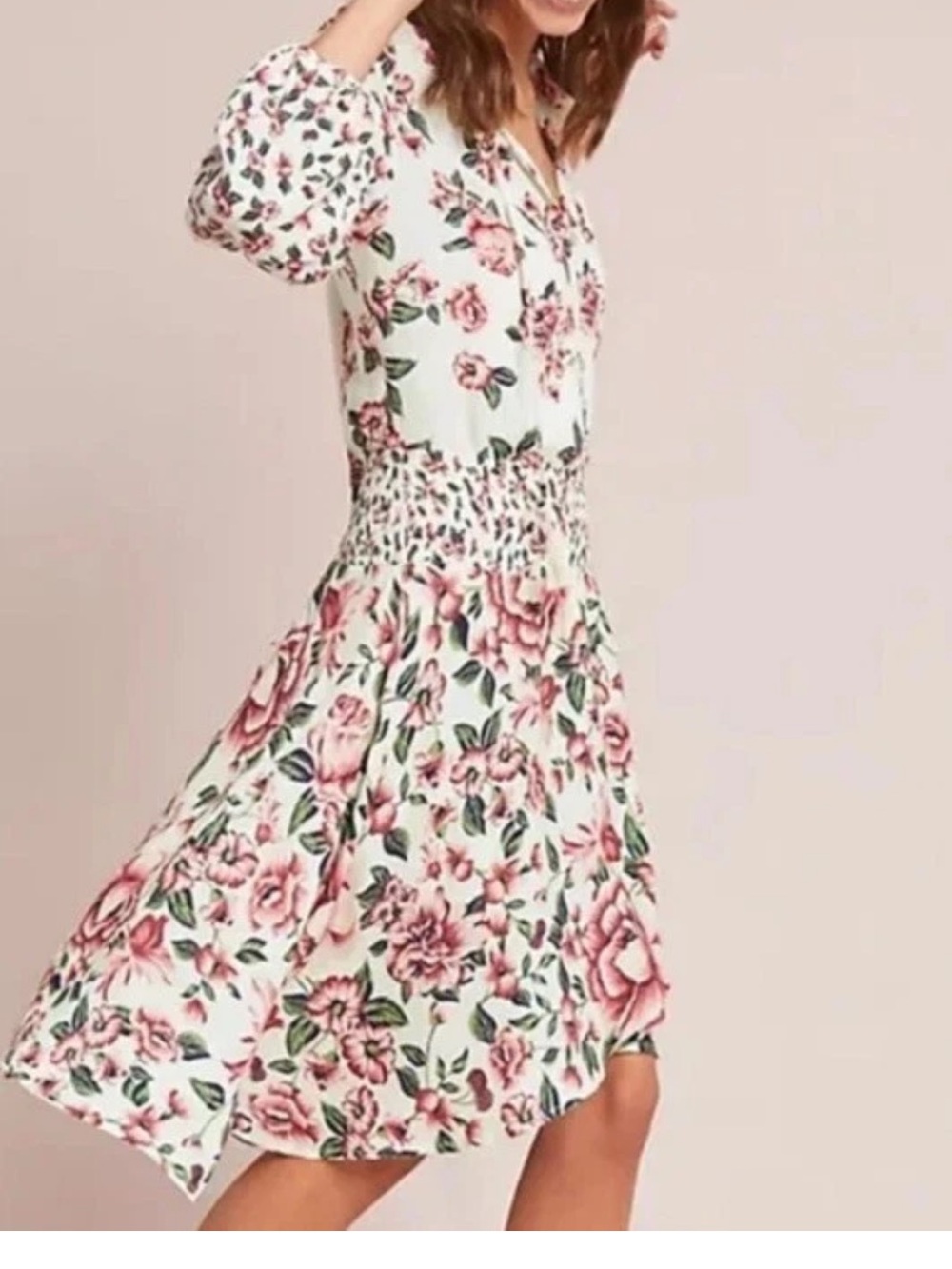 Farm Rio Anabela Floral Smocked Dress M Cottagecore